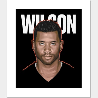 Russell Wilson Denver Game Face Posters and Art
